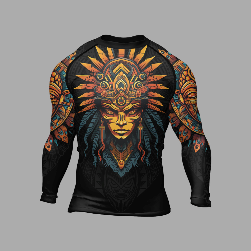 Aztec Chieftain Mens Long Sleeve Compression Shirt