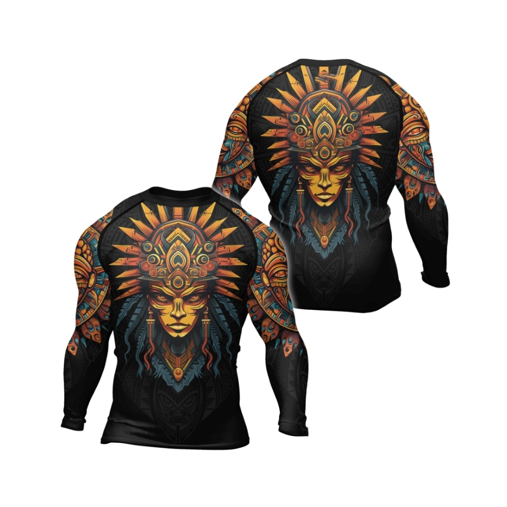 Aztec Chieftain Mens Long Sleeve Compression Shirt