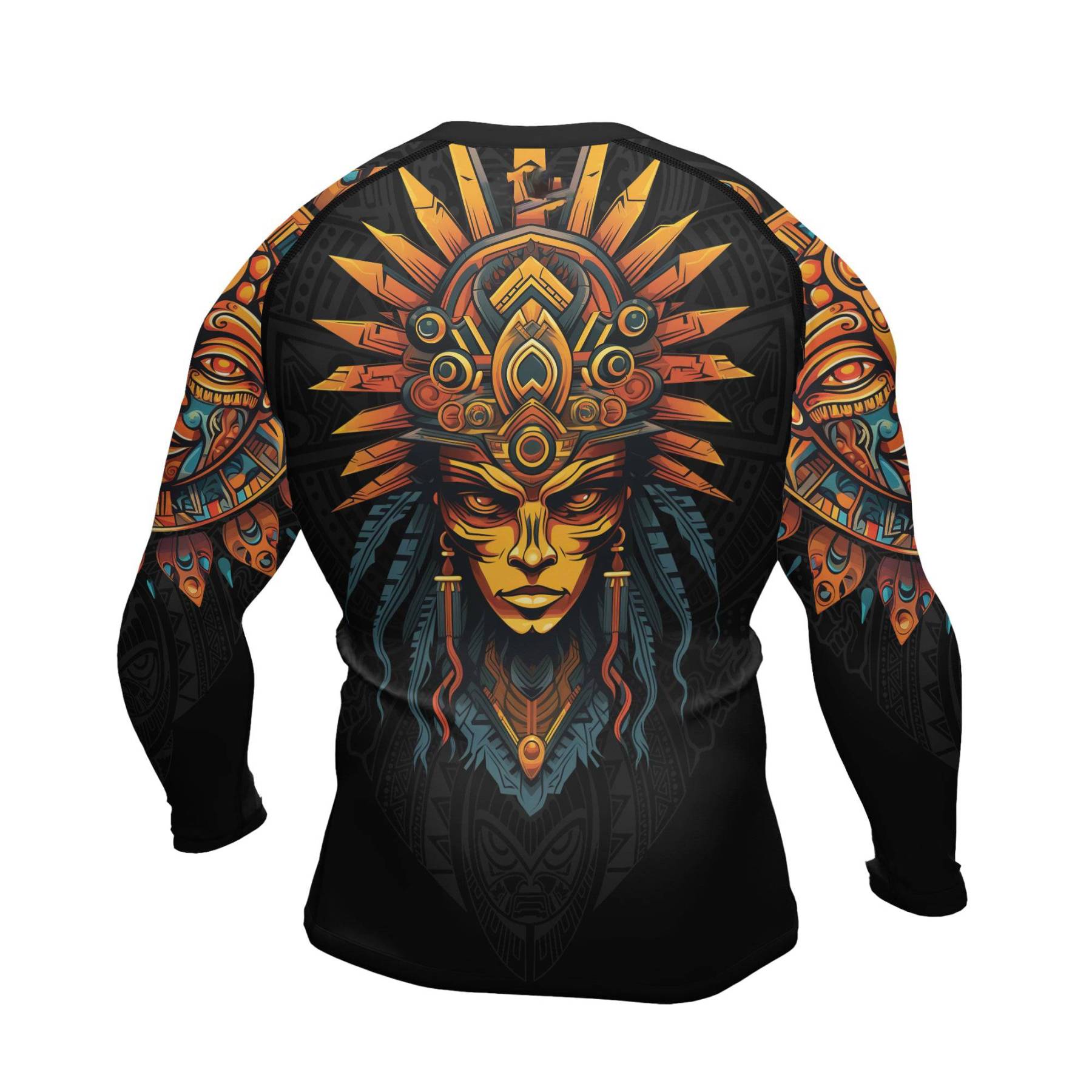 Aztec Chieftain Mens Long Sleeve Compression Shirt