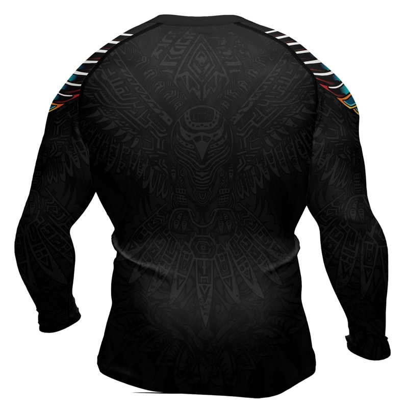 Aztec Hunting Eagle Mens Long Sleeve Compression Shirt