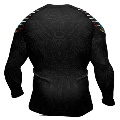 Aztec Hunting Eagle Mens Long Sleeve Compression Shirt