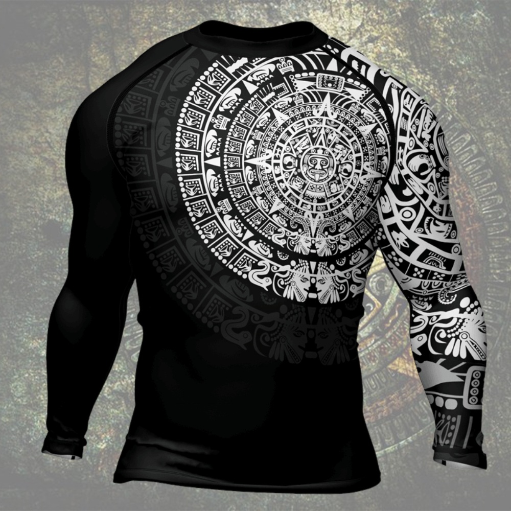 Aztec Mens Long Sleeve Compression Shirt