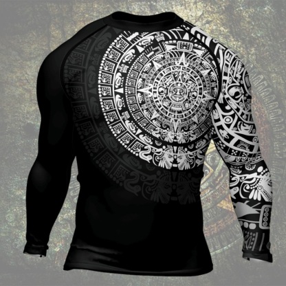 Aztec Mens Long Sleeve Compression Shirt