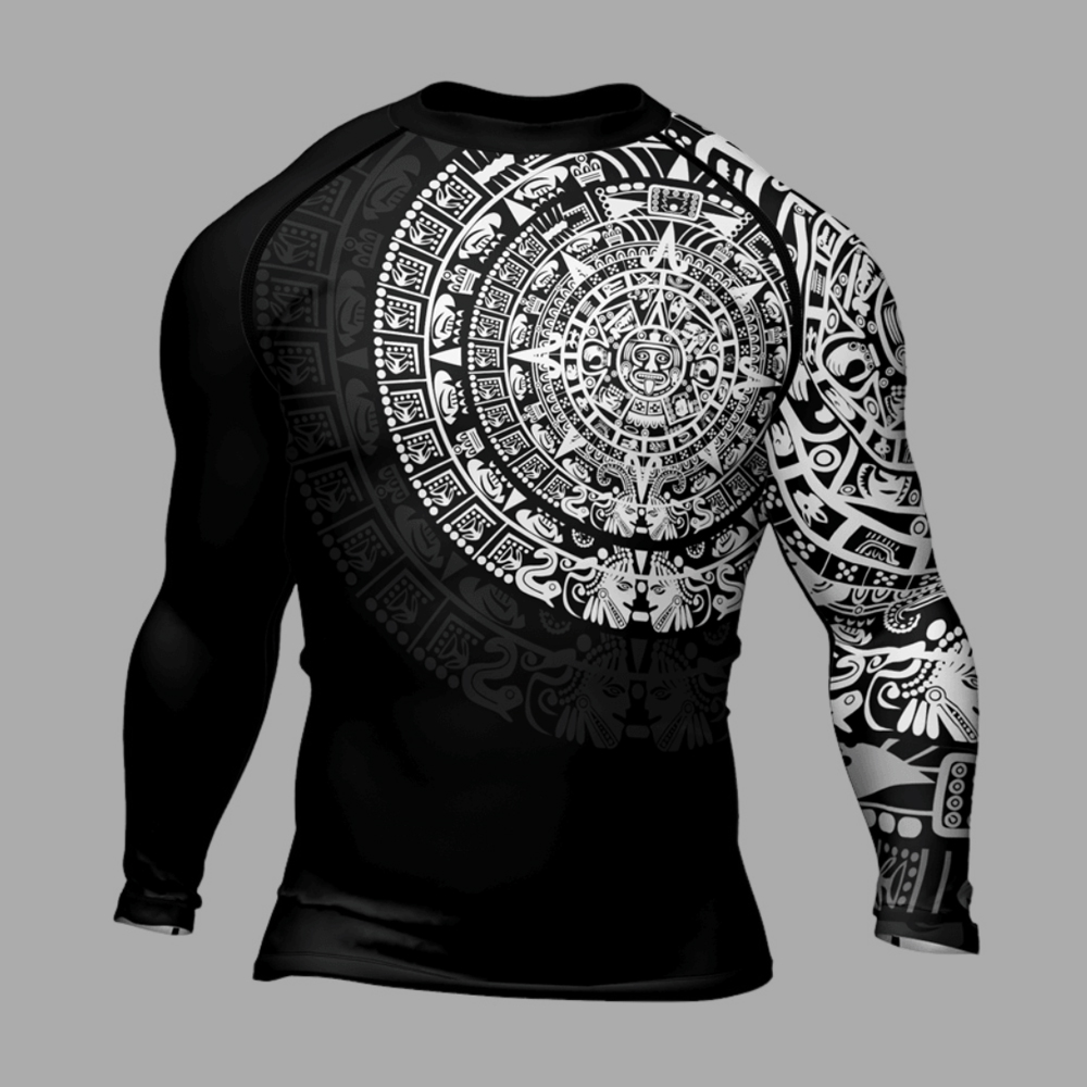 Aztec Mens Long Sleeve Compression Shirt
