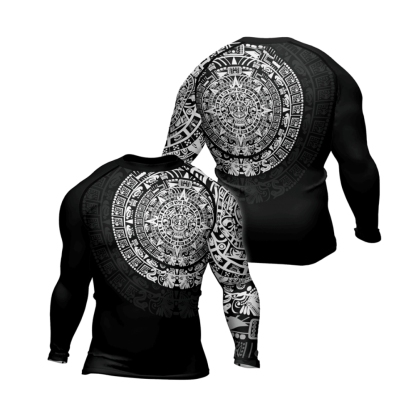 Aztec Mens Long Sleeve Compression Shirt