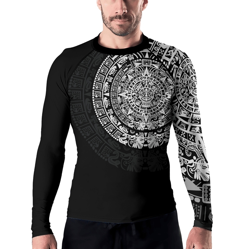 Aztec Mens Long Sleeve Compression Shirt