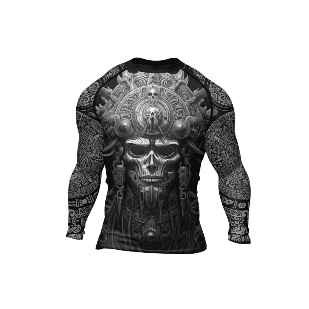 Aztec Tribe Headman Mens Long Sleeve Compression Shirt