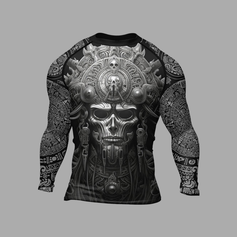 Aztec Tribe Headman Mens Long Sleeve Compression Shirt