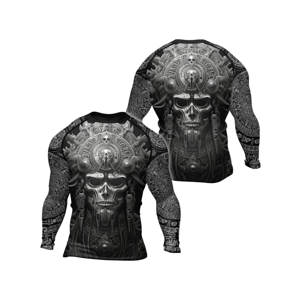 Aztec Tribe Headman Mens Long Sleeve Compression Shirt