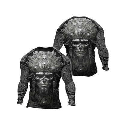 Aztec Tribe Headman Mens Long Sleeve Compression Shirt