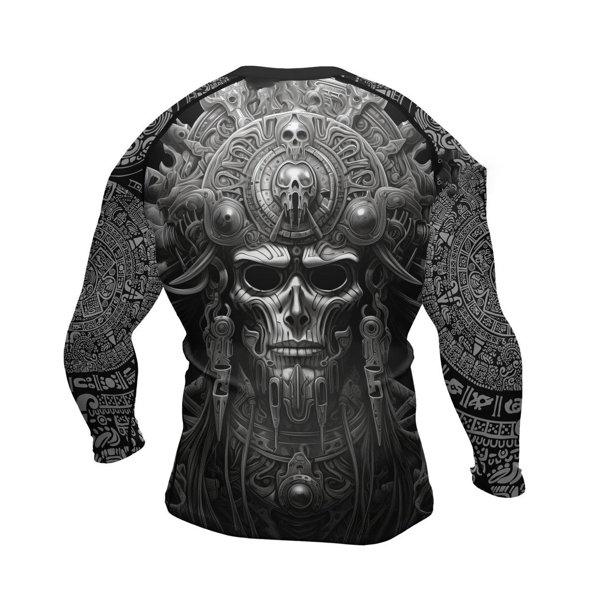 Aztec Tribe Headman Mens Long Sleeve Compression Shirt