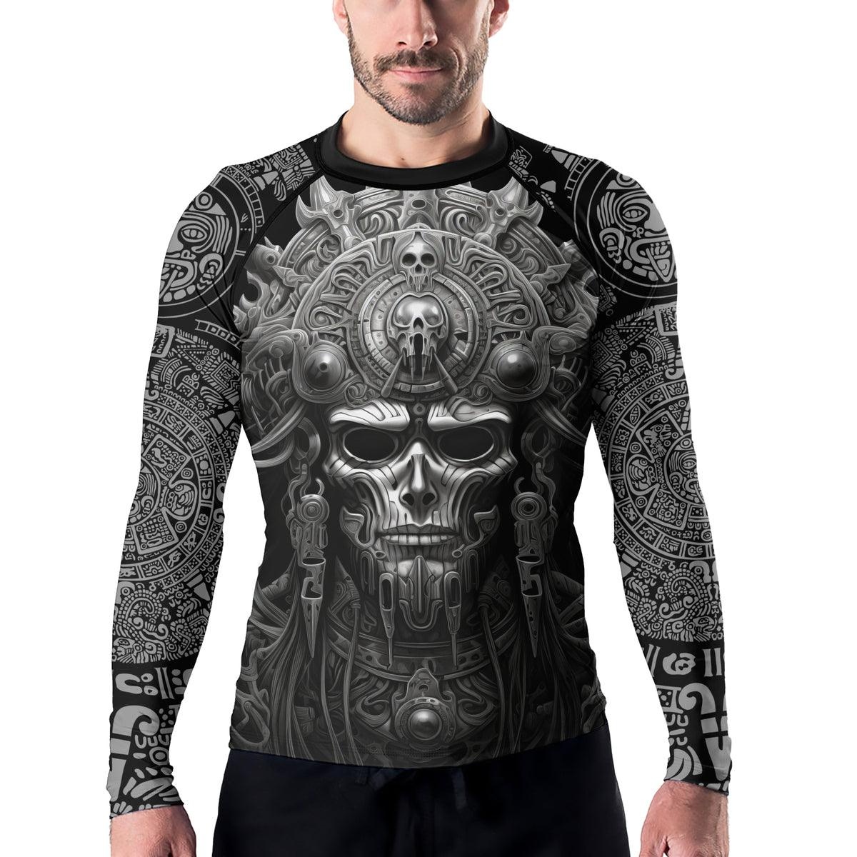 Aztec Tribe Headman Mens Long Sleeve Compression Shirt