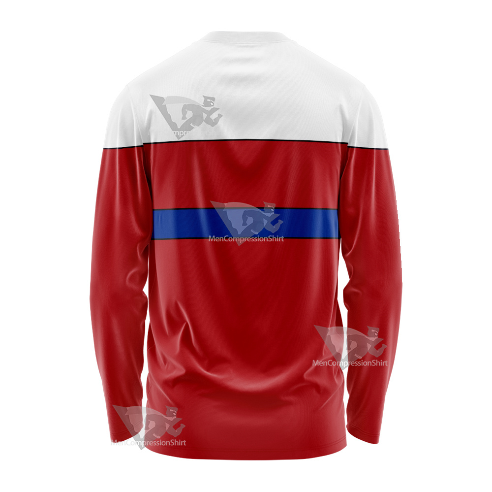 B Daman Riki Ryugasaki Red Cosplay Long Sleeve Shirt