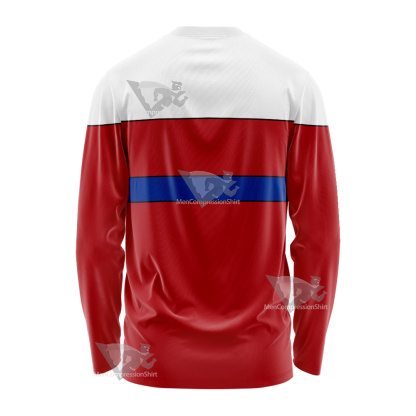 B Daman Riki Ryugasaki Red Cosplay Long Sleeve Shirt