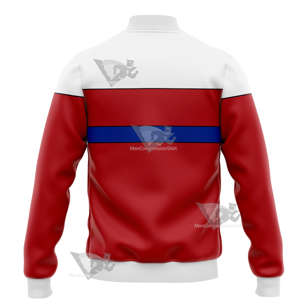 B Daman Riki Ryugasaki Red Cosplay Varsity Jacket