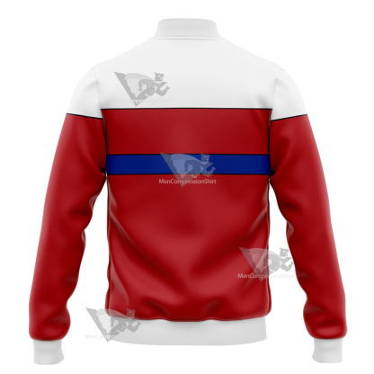 B Daman Riki Ryugasaki Red Cosplay Varsity Jacket