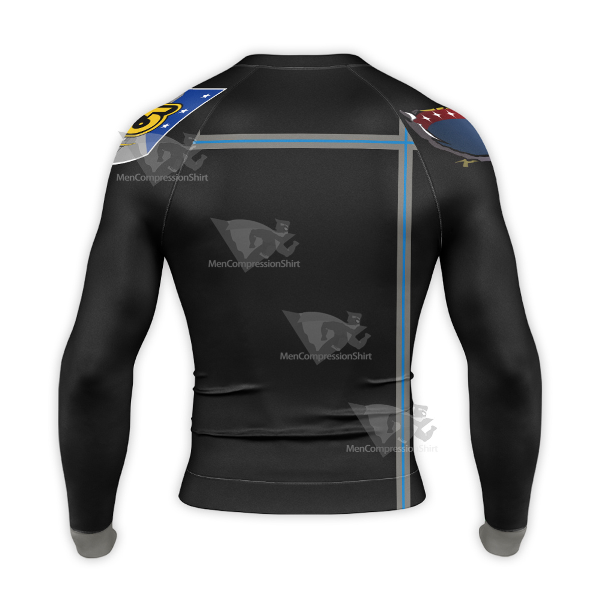 Babylon 5 Army Of Light Uniform Black Long Sleeve Compression Shirt