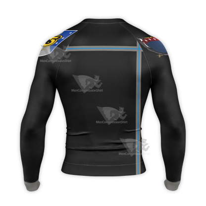 Babylon 5 Army Of Light Uniform Black Long Sleeve Compression Shirt
