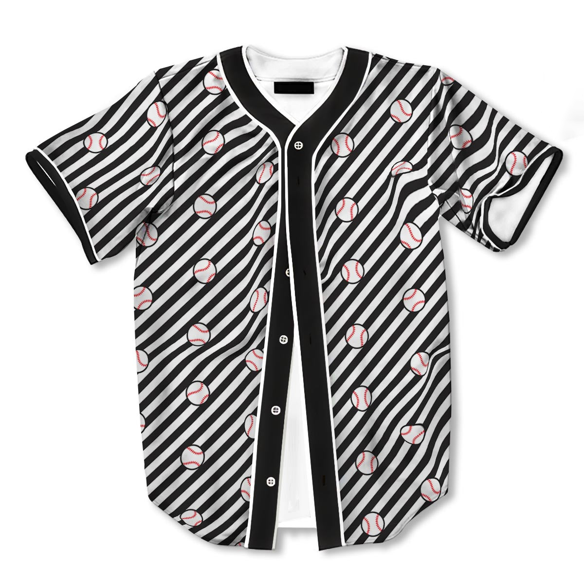 Baseball Black Striped 3d Print Full Size Pattern Baseball Jerseys