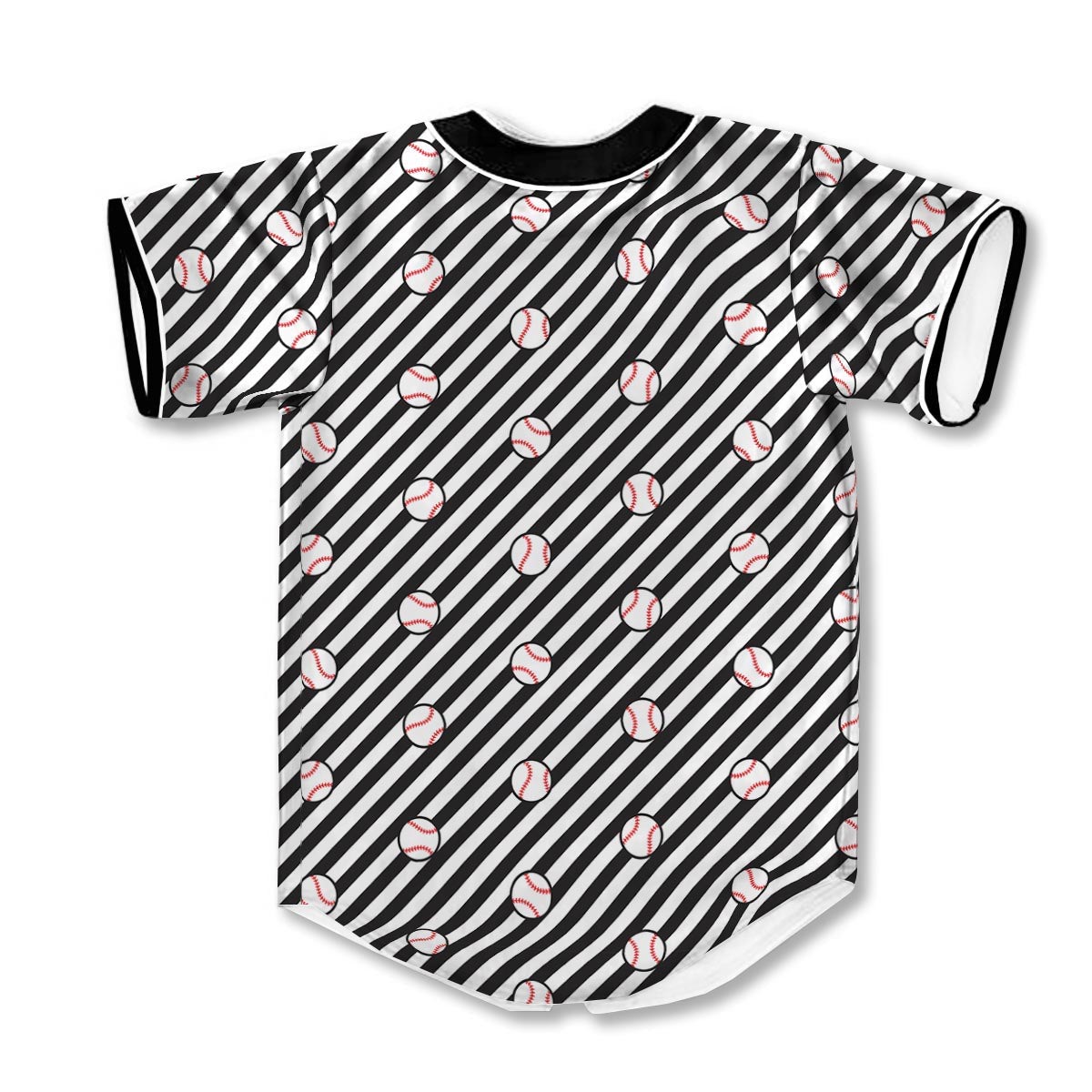 Baseball Black Striped 3d Print Full Size Pattern Baseball Jerseys