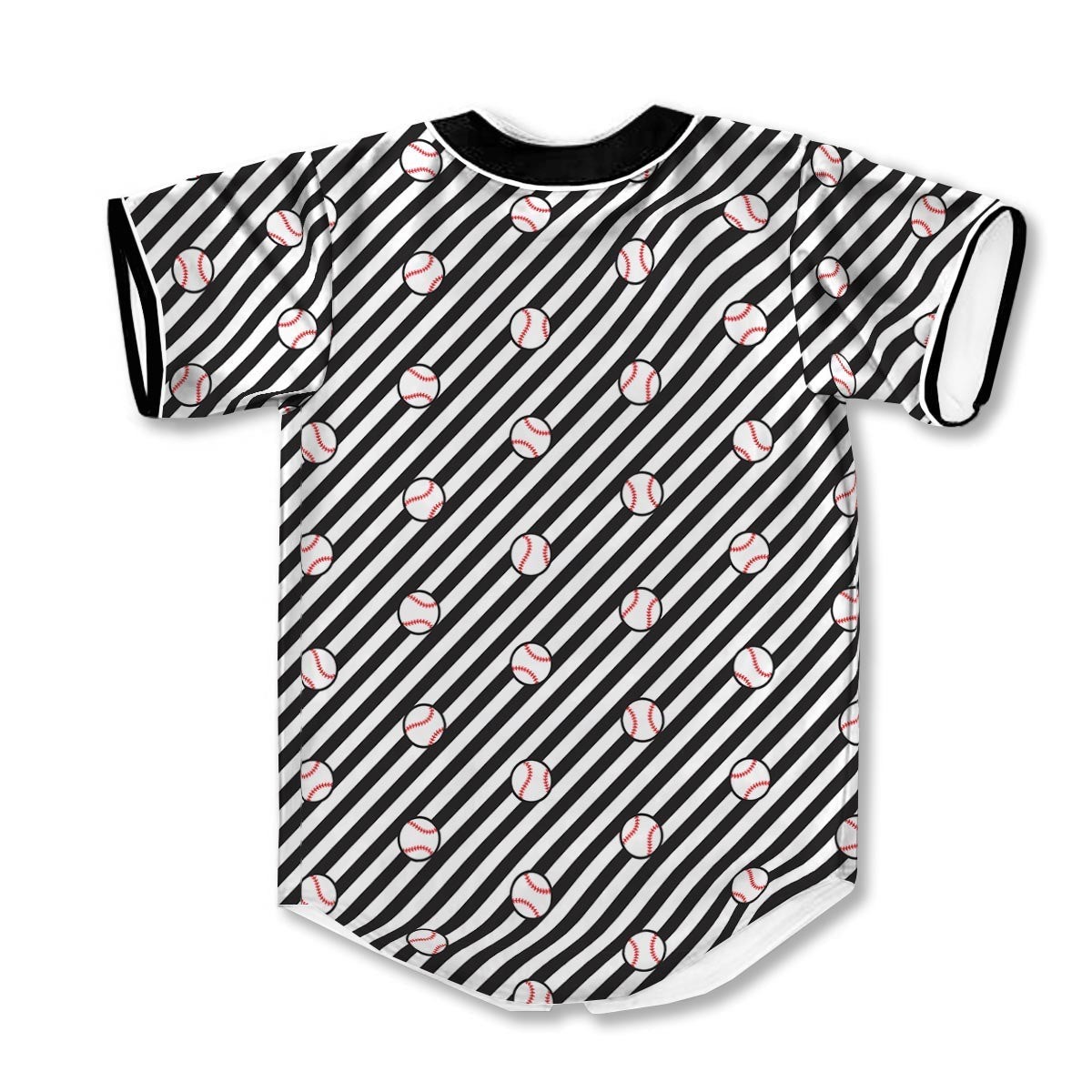Baseball Black Striped 3d Print Full Size Pattern Baseball Jerseys