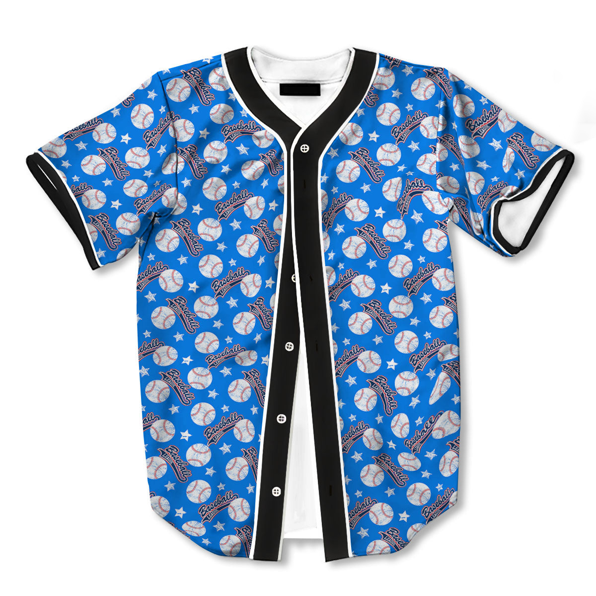 Baseball Blue 3d Print Full Size Pattern Baseball Jerseys
