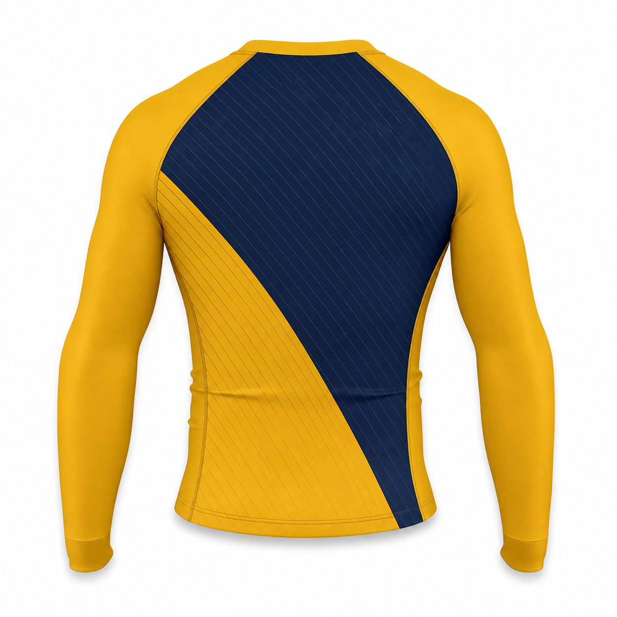 Baseball Mustard Midnight Long Sleeve Compression Shirt back customization preview