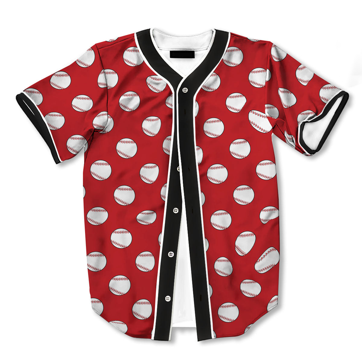 Baseball Red 3d Print Full Size Pattern Baseball Jerseys