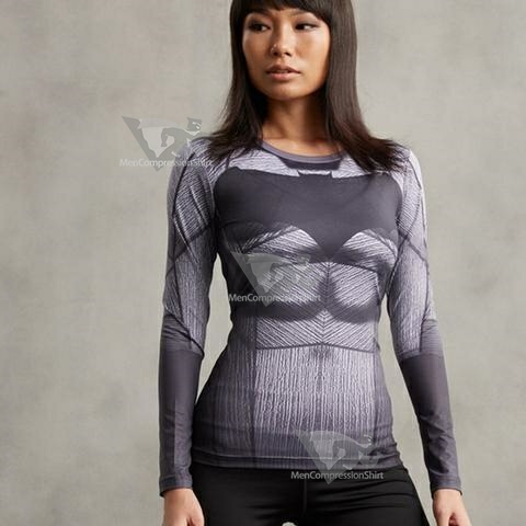 Batman Animated Women Long Sleeve Compression Rash Guard