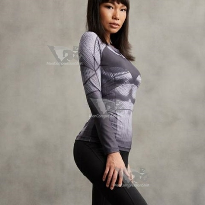 Batman Animated Women Long Sleeve Compression Rash Guard