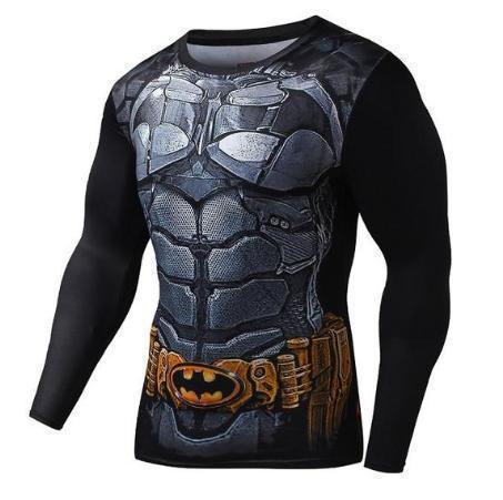 Batman Batman Inc Arkham Asylum Compression Long Sleeve Rash Guard