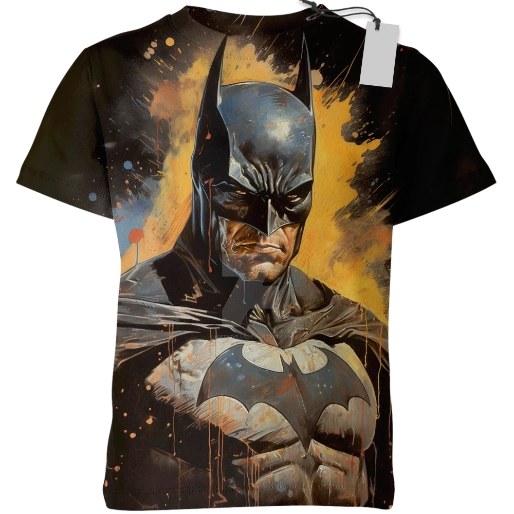 Batman Begins Superpower Heroes T-Shirt Legendary Heroes Comics Tee