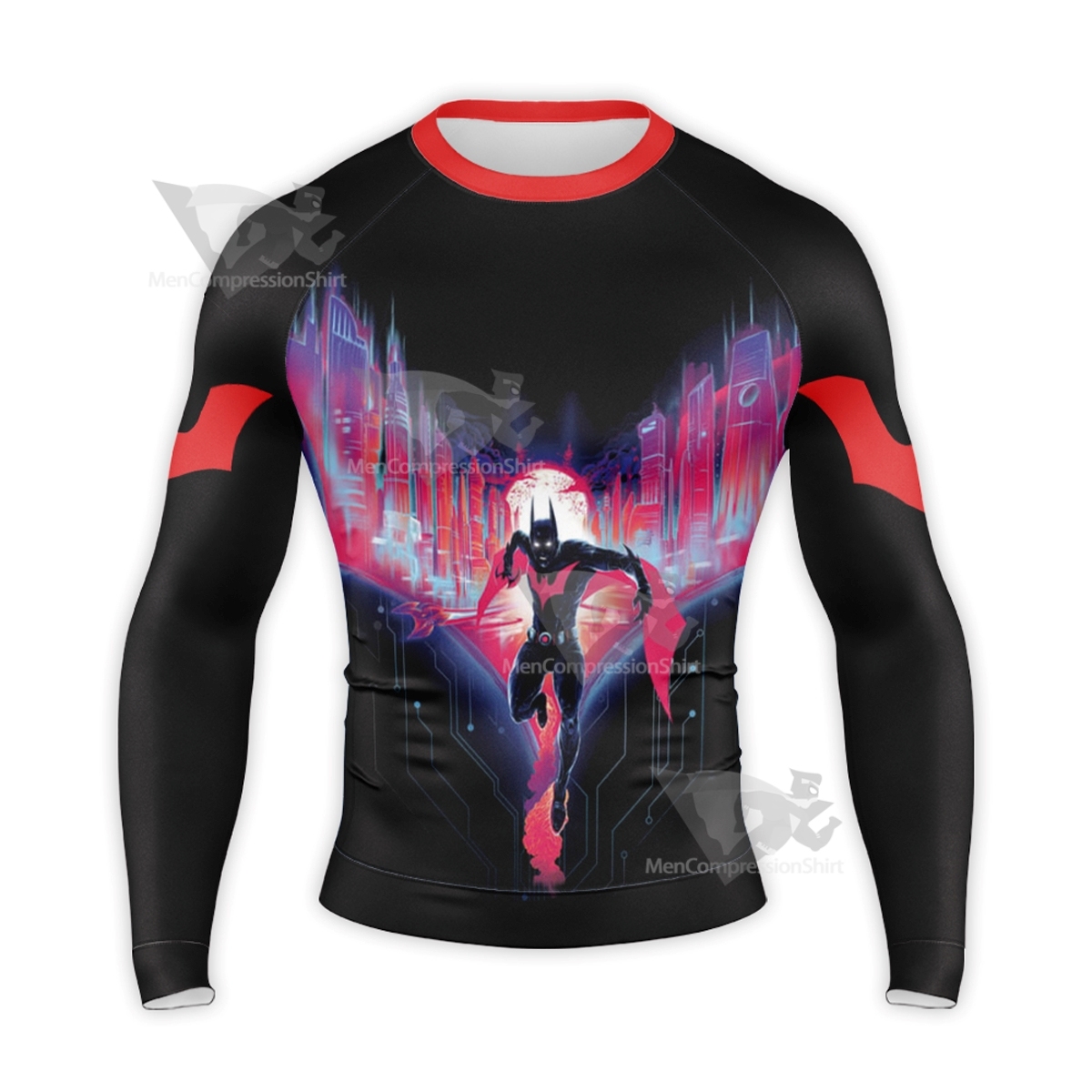 Batman Beyond Black Long Sleeve Compression Shirt