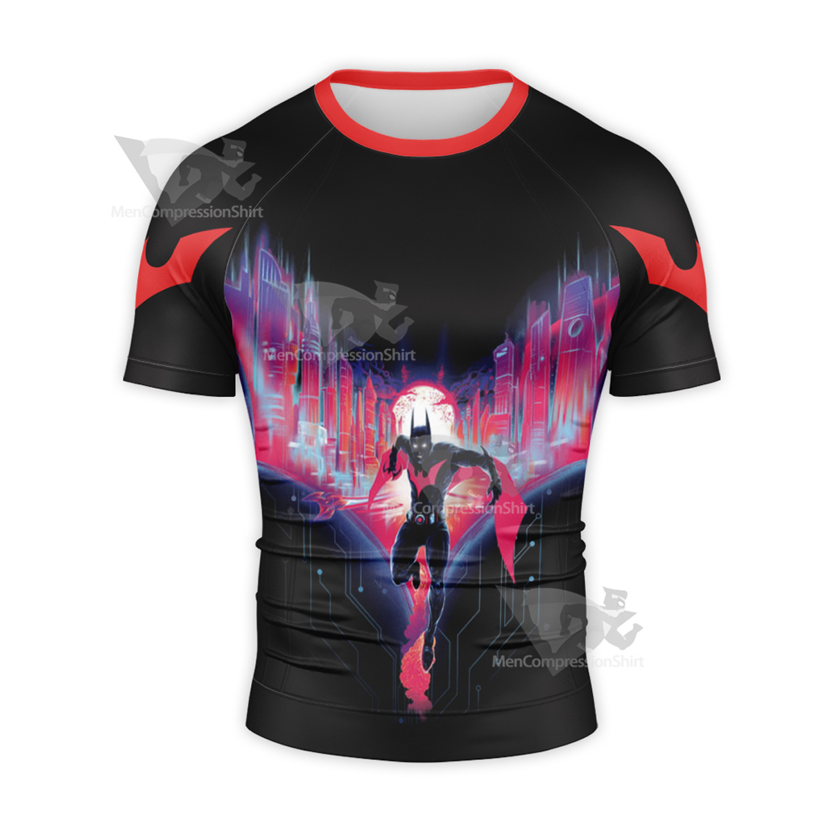 Batman Beyond Black Short Sleeve Compression Shirt