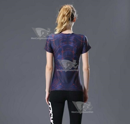 Batman Beyond Womens Animated Short Sleeve Rash Guard