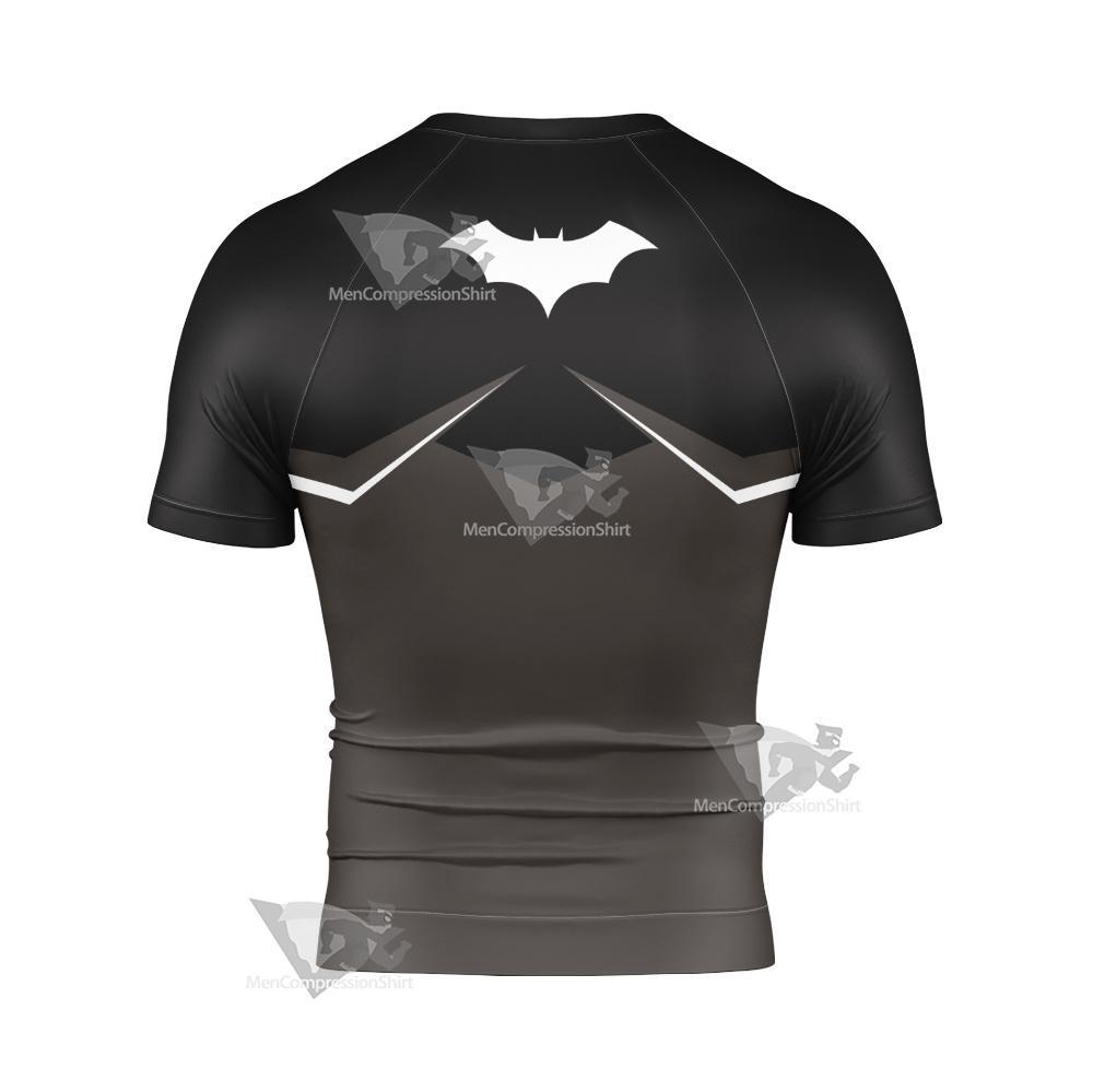 Dc Batman Black Cosplay Short Sleeve Compression Shirt