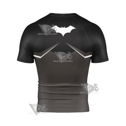 Dc Batman Black Cosplay Short Sleeve Compression Shirt