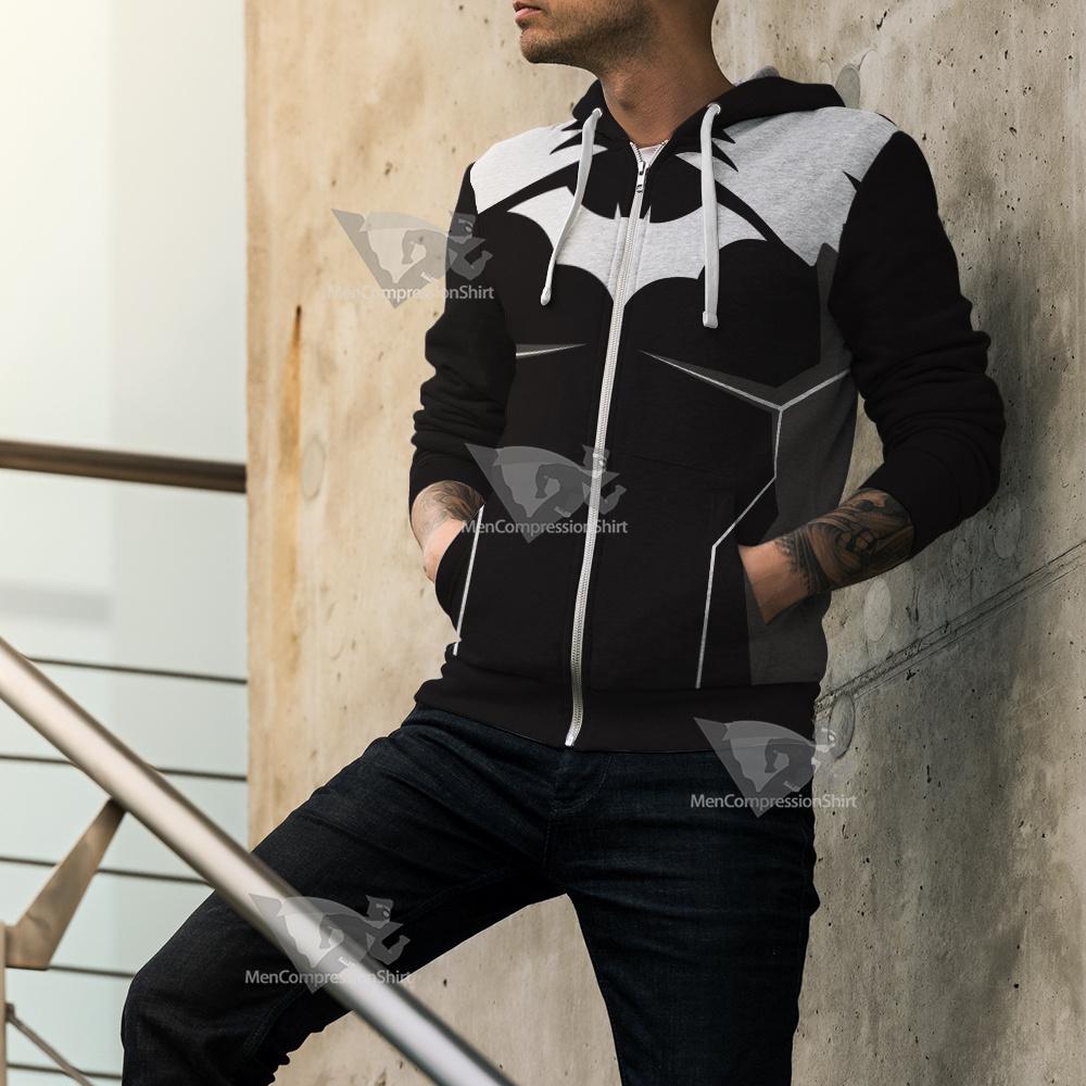 Dc Batman Black Cosplay Zip Up Hoodie