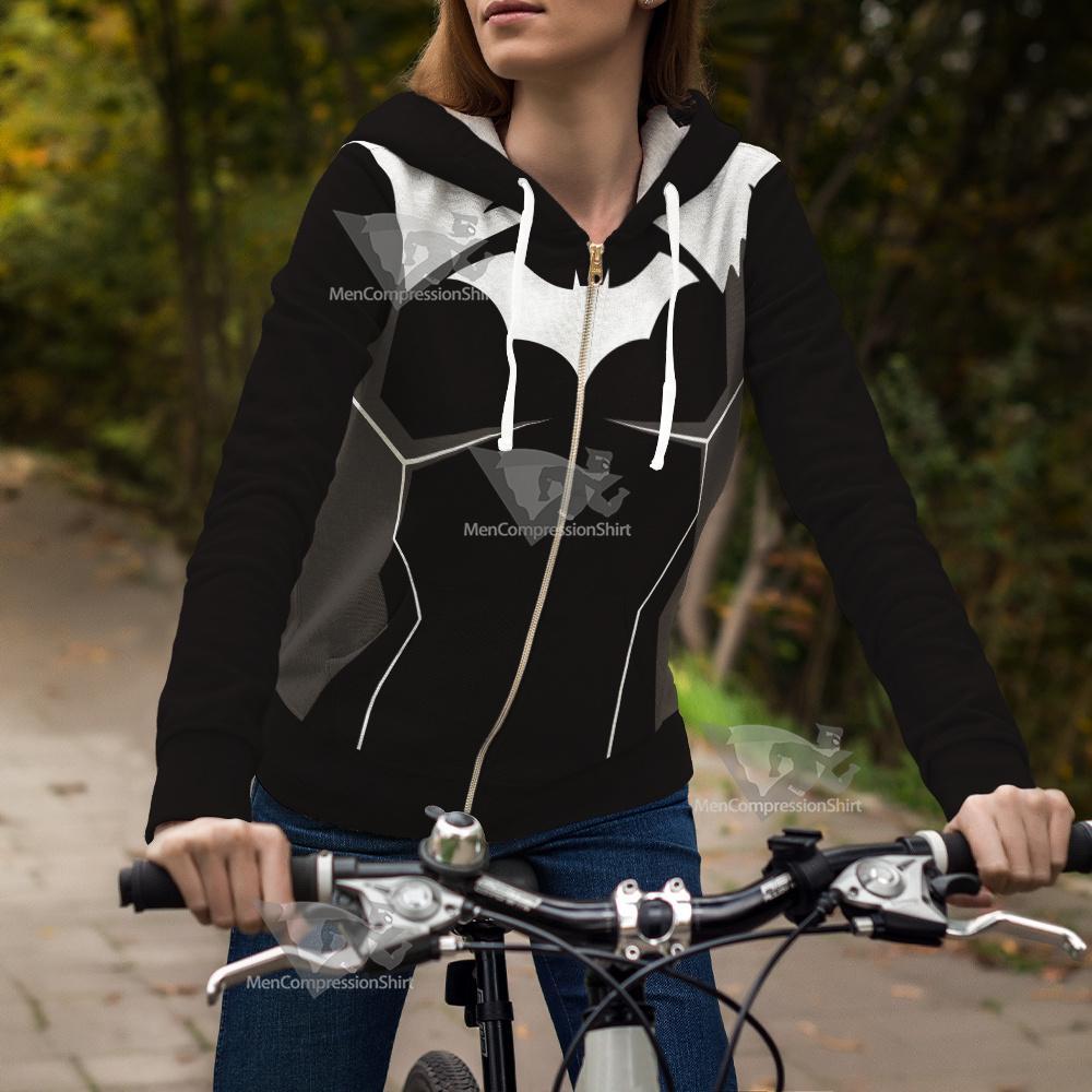 Dc Batman Black Cosplay Zip Up Hoodie