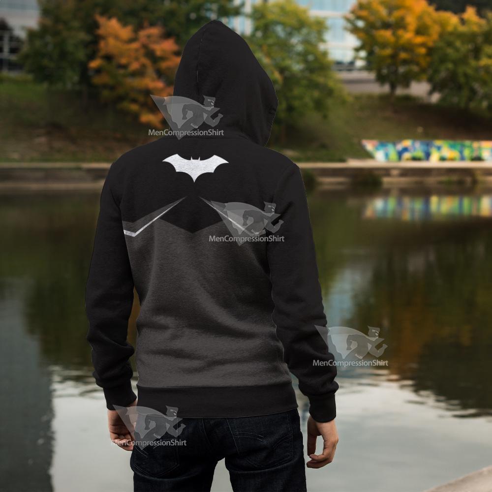 Dc Batman Black Cosplay Zip Up Hoodie