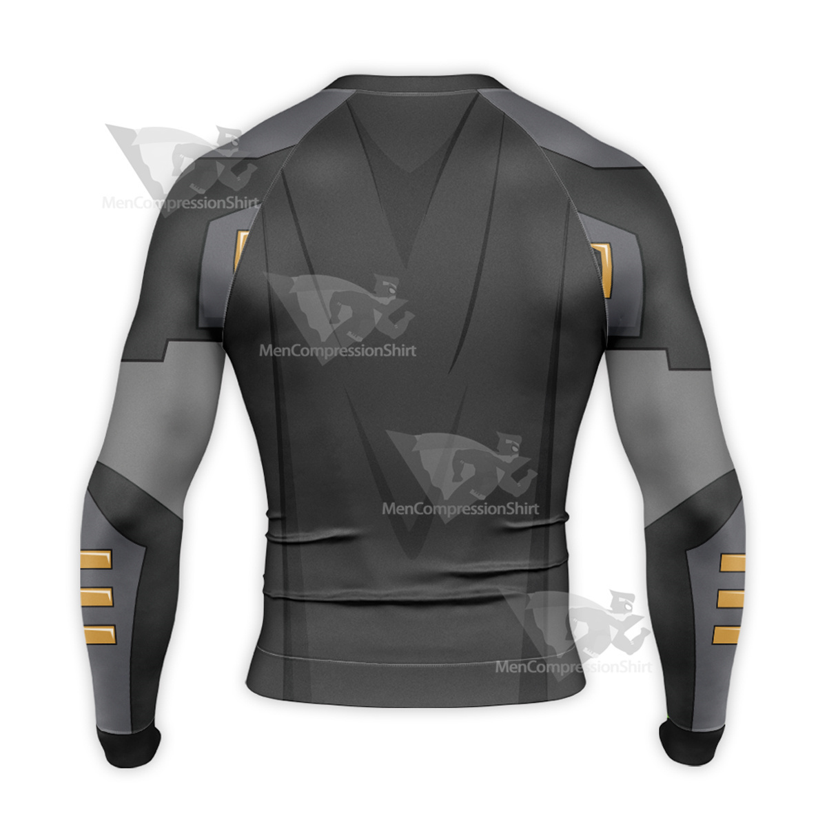 Batman Black Grey Uniform Long Sleeve Compression Shirt