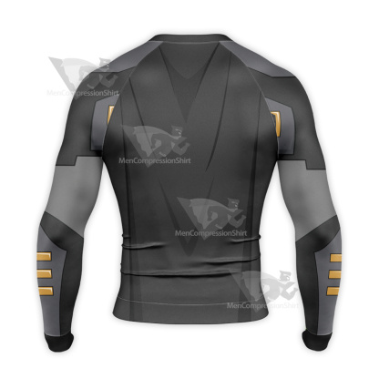 Batman Black Grey Uniform Long Sleeve Compression Shirt