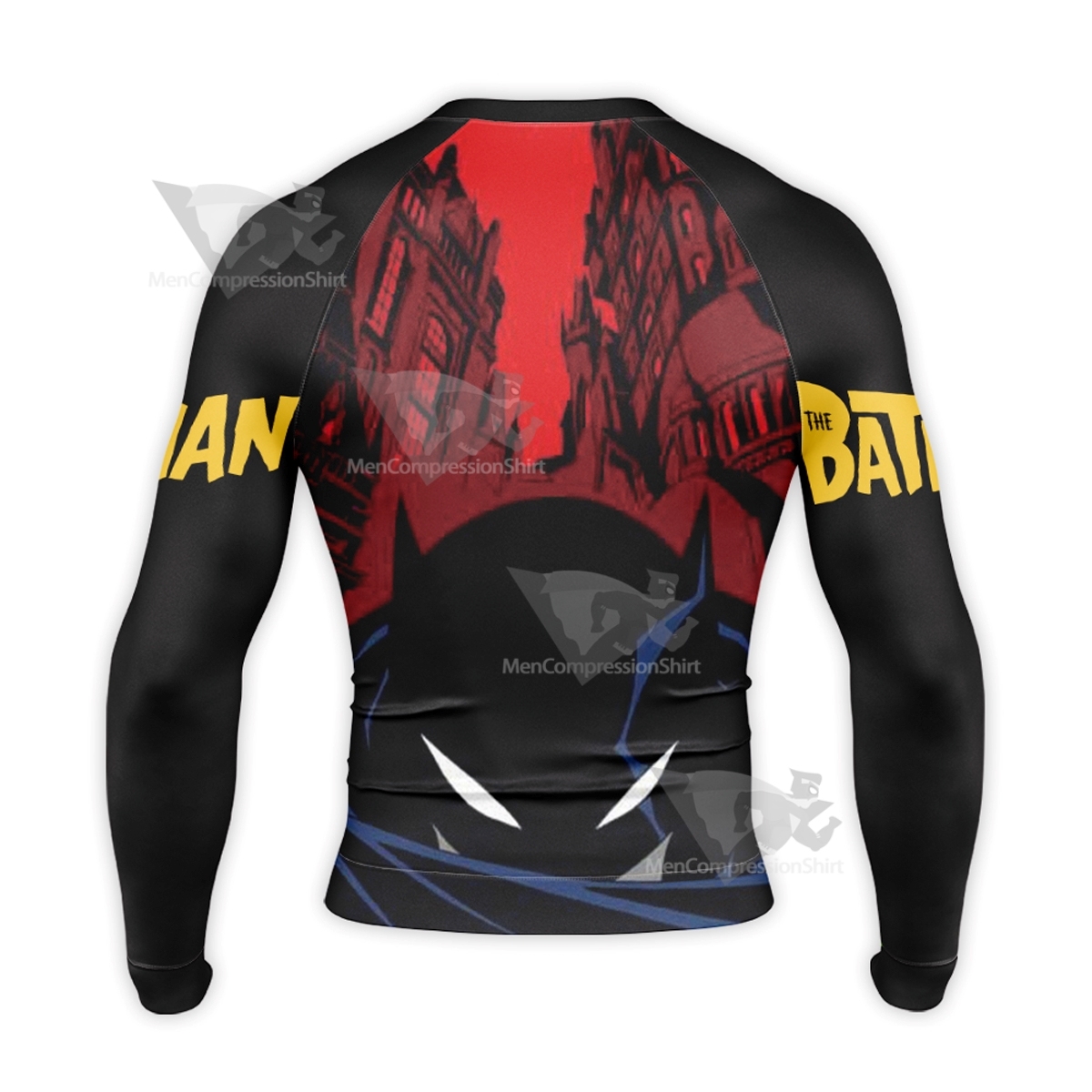 Batman Classic Red Long Sleeve Compression Shirt