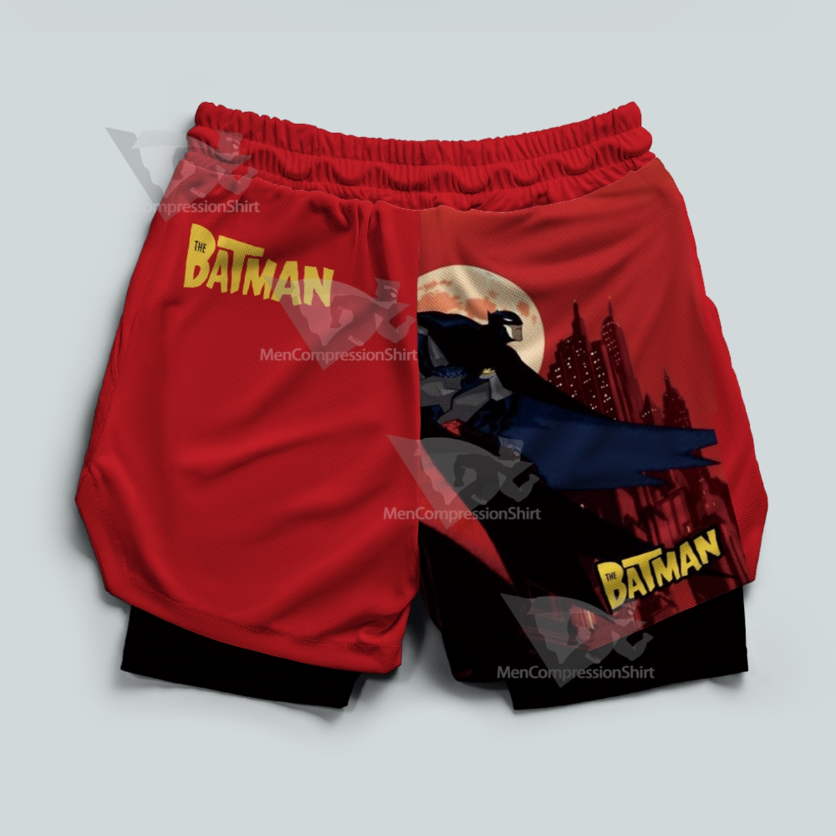 Batman Classic Red Men Compression Gym Short