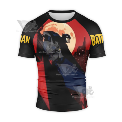 Batman Classic Red Short Sleeve Compression Shirt