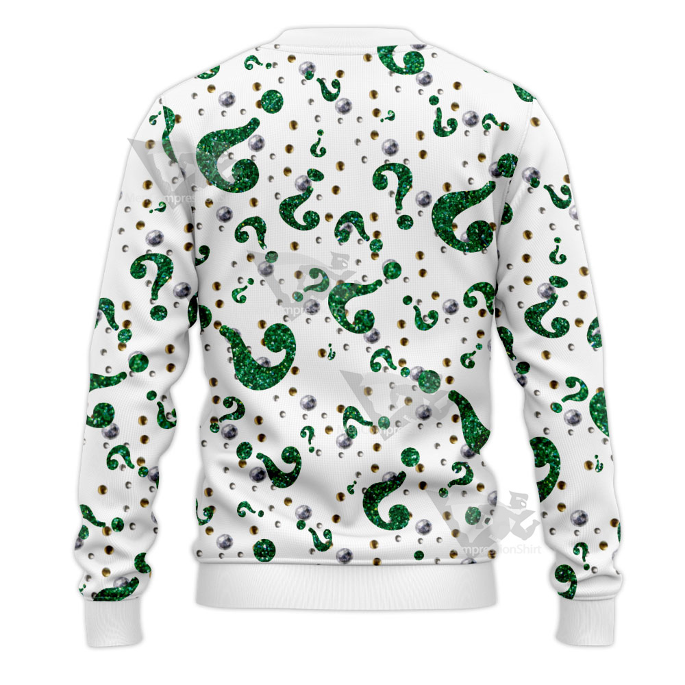Batman Forever Riddler Rhinestone Hero Suit Sweatshirt