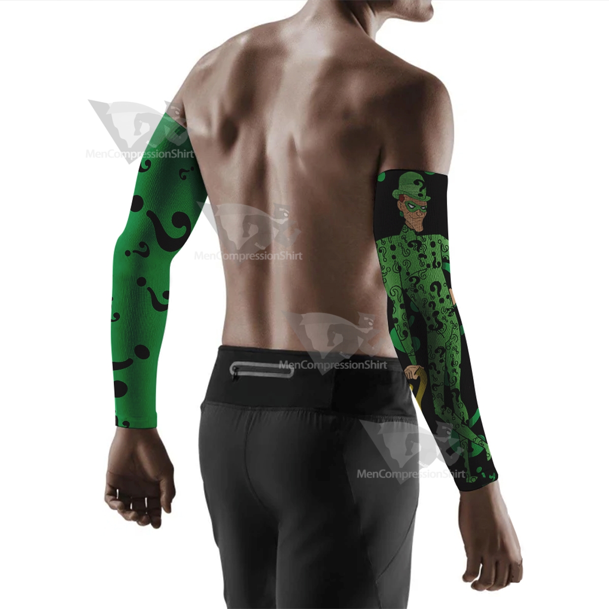 Batman Forever The Riddler Edward Nygma Green Compression Arm Sleeve