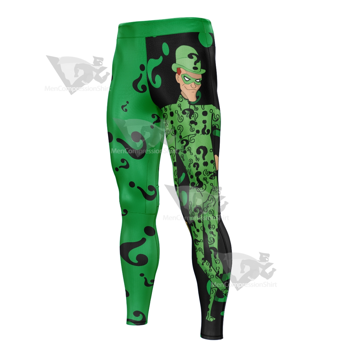 Batman Forever The Riddler Edward Nygma Green Men Compression Legging