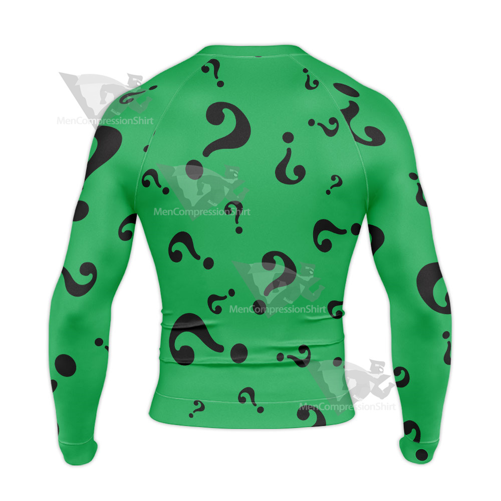 Batman Forever The Riddler Edward Nygma Long Sleeve Compression Shirt