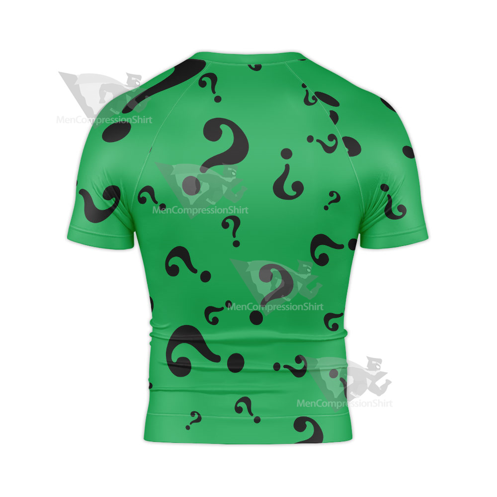 Batman Forever The Riddler Edward Nygma Rash Guard Compression Shirt
